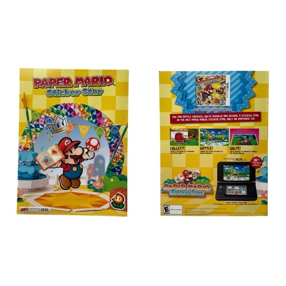 Paper Mario Sticker Star Folders Set of 20 Promotional Memorabilia Nintendo 3DS - Picture 5 of 5